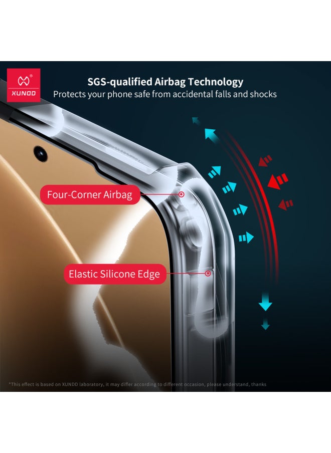حافظة هاتف محمول Xundi Poco F7Pro Airbag لهاتف Xiaomi حافظة هاتف محمول F7 حافظة حماية فائقة - اللون: نمط ليزر أسود - الموديلات القابلة للتطبيق: Poco F7 Ultra