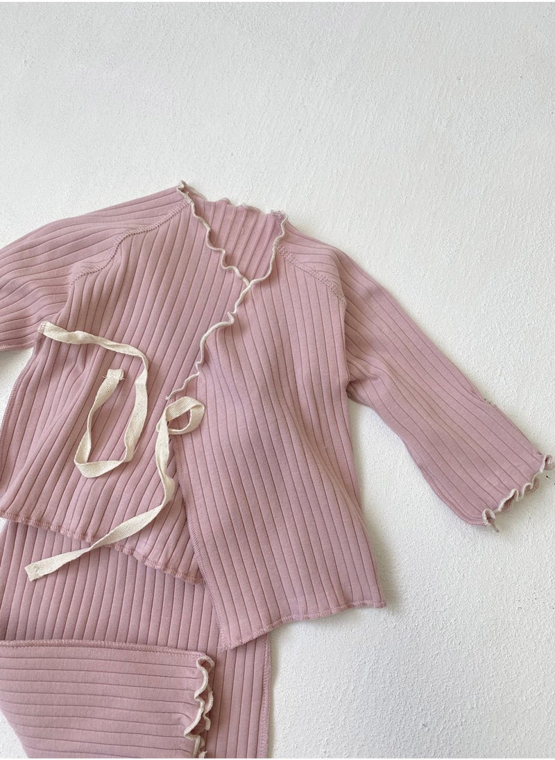 Baby Soft Breathable Cotton Long-Sleeved Two-Piece Suit - Image 3