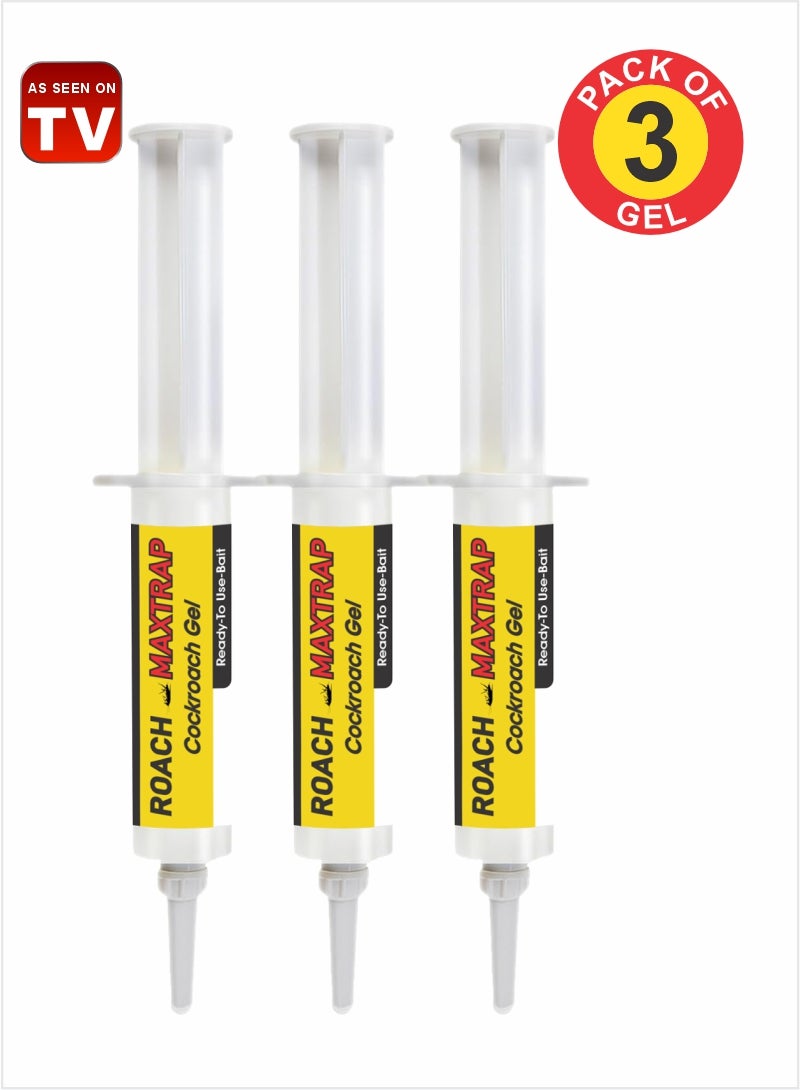 AS SEEN ON TV Powerful Roach Gel - Roach Maxtrap Cockroach Killer 10g Pack Of 3