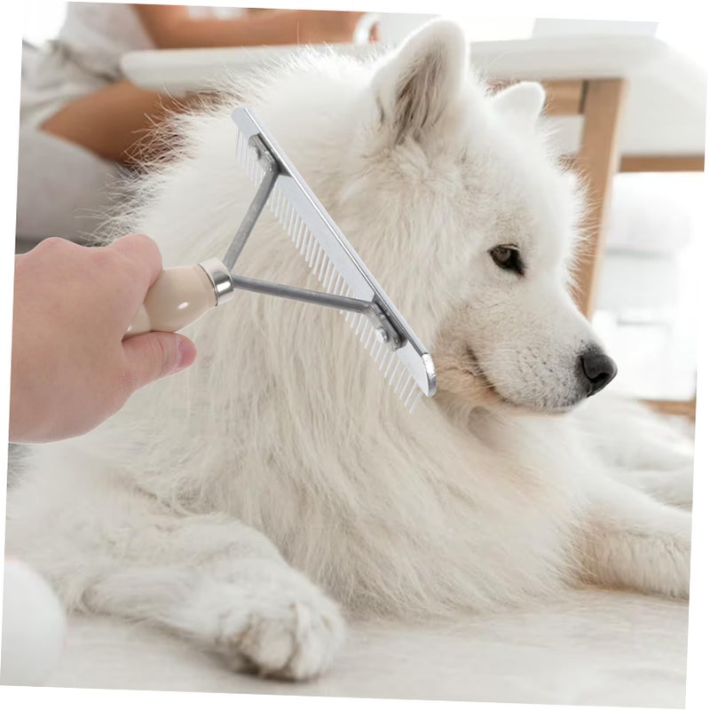 Pet Hair Removal Brush For Dogs Cats Efficient Shedding Grooming Tool With Ergonomic Handle - Image 4