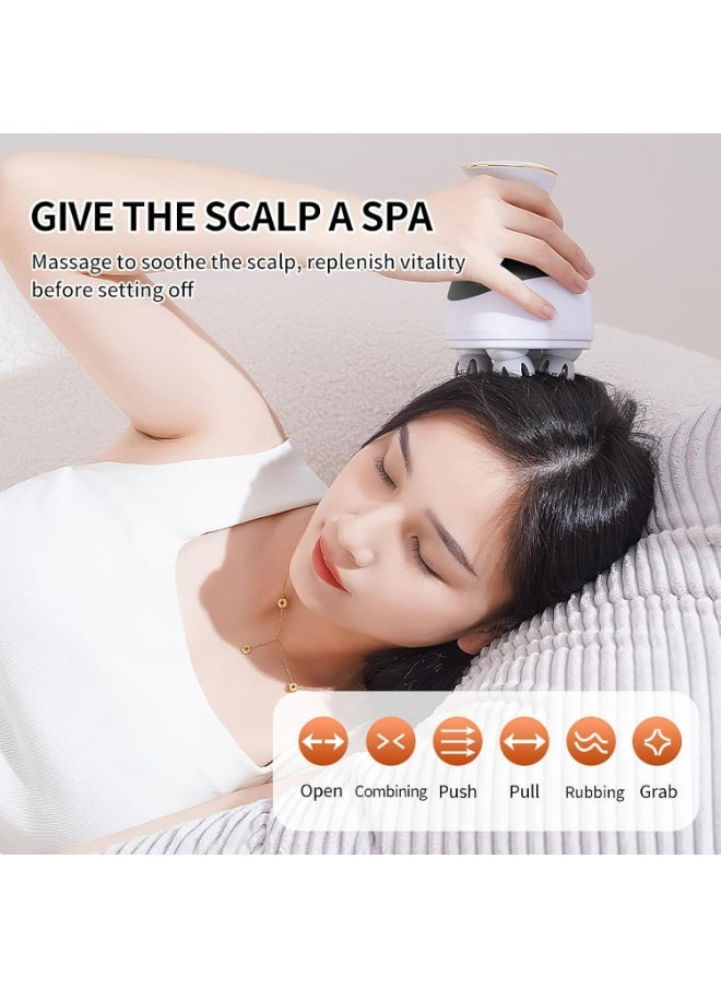 Generic Rechargeable Deep Kneading Scalp Massager - 3D Head Massager B27 - Portable Hair Scratcher with 3 Modes, Waterproof Design & USB Charging  - Image 4
