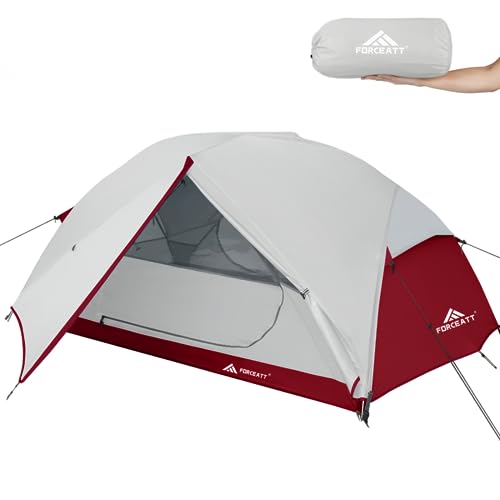 Forceatt Backpacking Tent 2 Person Professional Waterproof Windproof Pest Proof 2 Doors Lightweight Camping Tent 34 Seasons Easy Set Up Great for Camping Hiking Outdoor