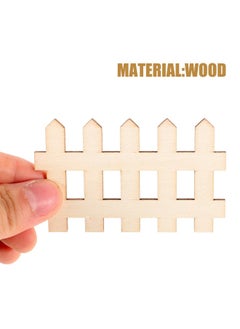 Generic 100 Pcs Miniature Picket Fence Ornaments, 4.9 x 3 cm Wooden Decorative Fences for Fairy Gardens, Toy Rooms, Lawn Edges, Household Crafts  - Image 5