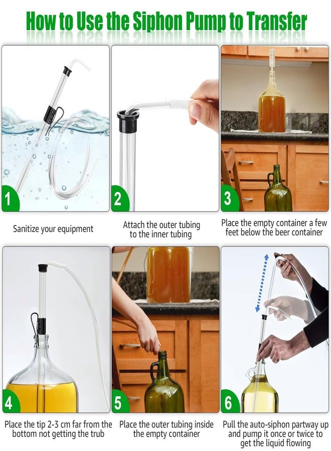Dbgogo 14” Mini Auto Siphon - 3/8”Racking Cane, Homebrew Beer Wine Siphon Pump with 5.5FT Silicone Tubing Auto Siphon Clamp Efffortless Bottling Fermentation Siphoning Kombucha Mead Wine Making Kit - Image 5