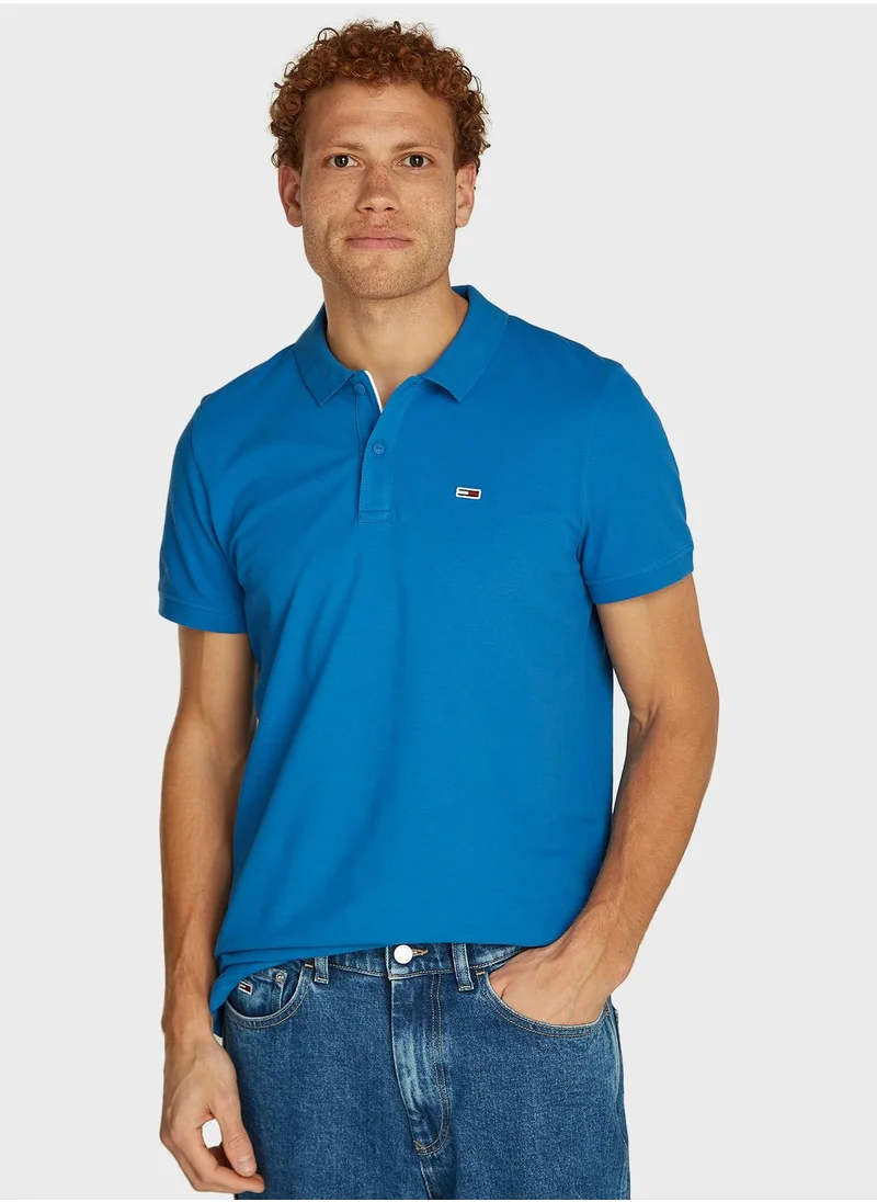 TOMMY JEANS Logo Slim Fit Polo