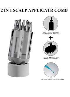 ZUKIMM Hair Oil Applicator for Hair Regrowth Treatment - Scalp Massager Minoxidil Applicator Kit - 2 in 1 Scalp Comb Hair Oil Bottle and Hair Brush for Hair Loss Oil Neo Hair Growth Serum  - Image 3