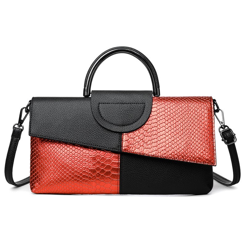 Elegant Snake Pattern Women'S Clutch High-End Fashionable Large Capacity Handbag Casual Trendy Crossbody Bag - Image 1