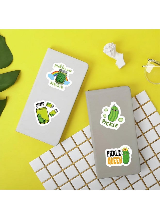 BeYumi 1000Pcs Christmas Pickle Cartoon Stickers For Kids In 2 Rolls Funny Graphic Aesthetics Cucumber Stickers Waterproof Vinyl Decal For Laptop Bottle Phone Skateboard Luggage Party Decor Gift Teens - Image 4