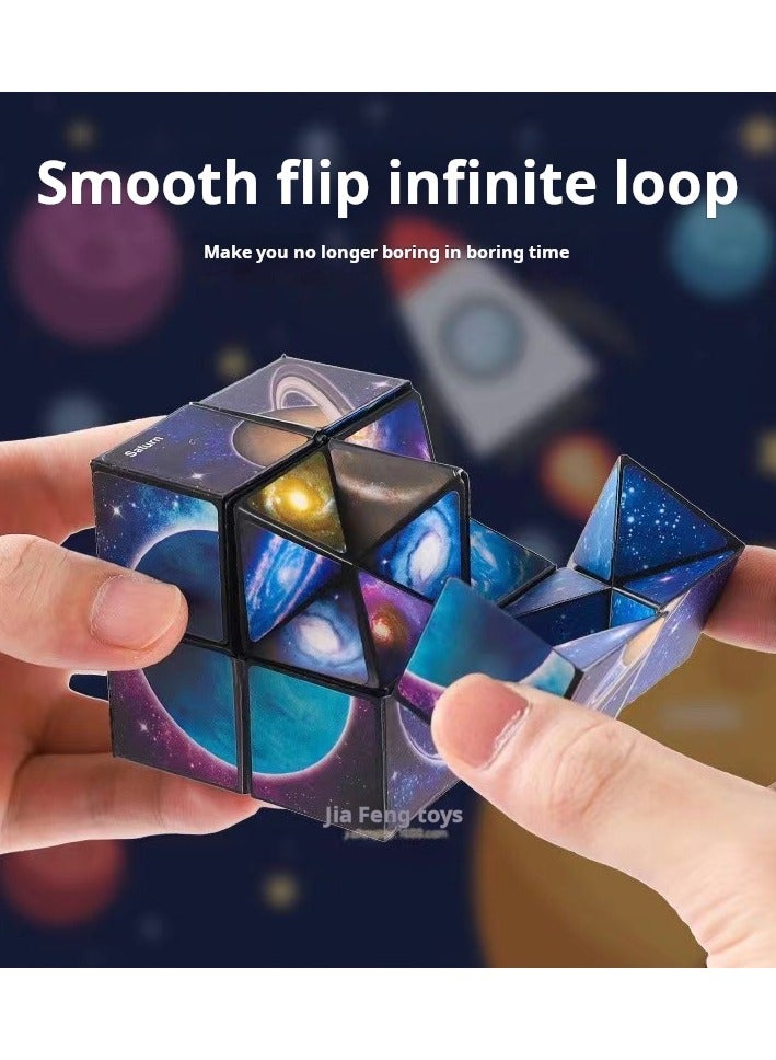 SARAQITA Star Sky Magic Cube - 3D Puzzle Cube Puzzle - Magic Cube Stress Relief Toy 2-in-1  for Kids and Adults - Image 4
