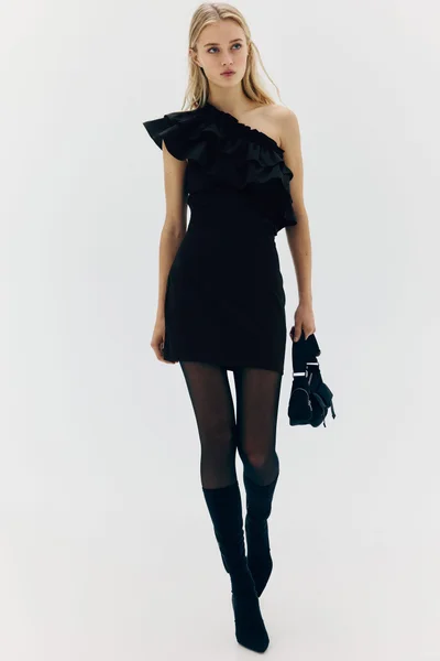 اتش اند ام Ruffled One-Shoulder Dress