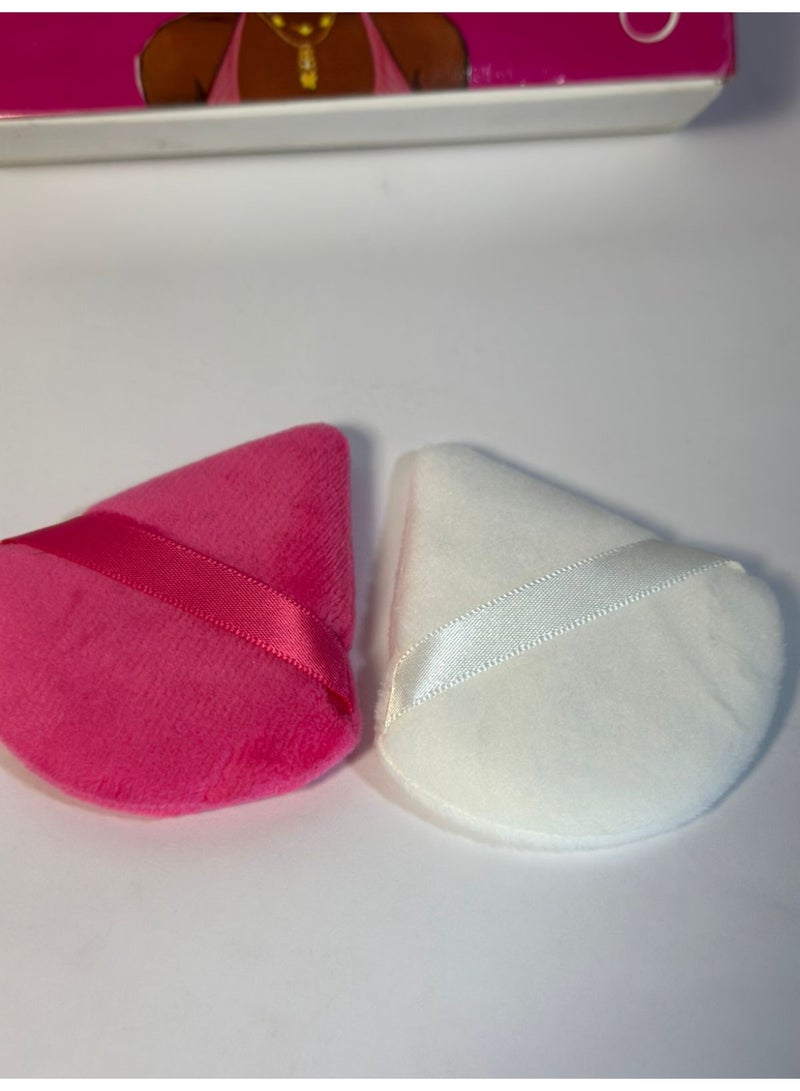 Makeup sponge for powder, foundation, blush, and face makeup -2 pieces, multi-colored - Image 2