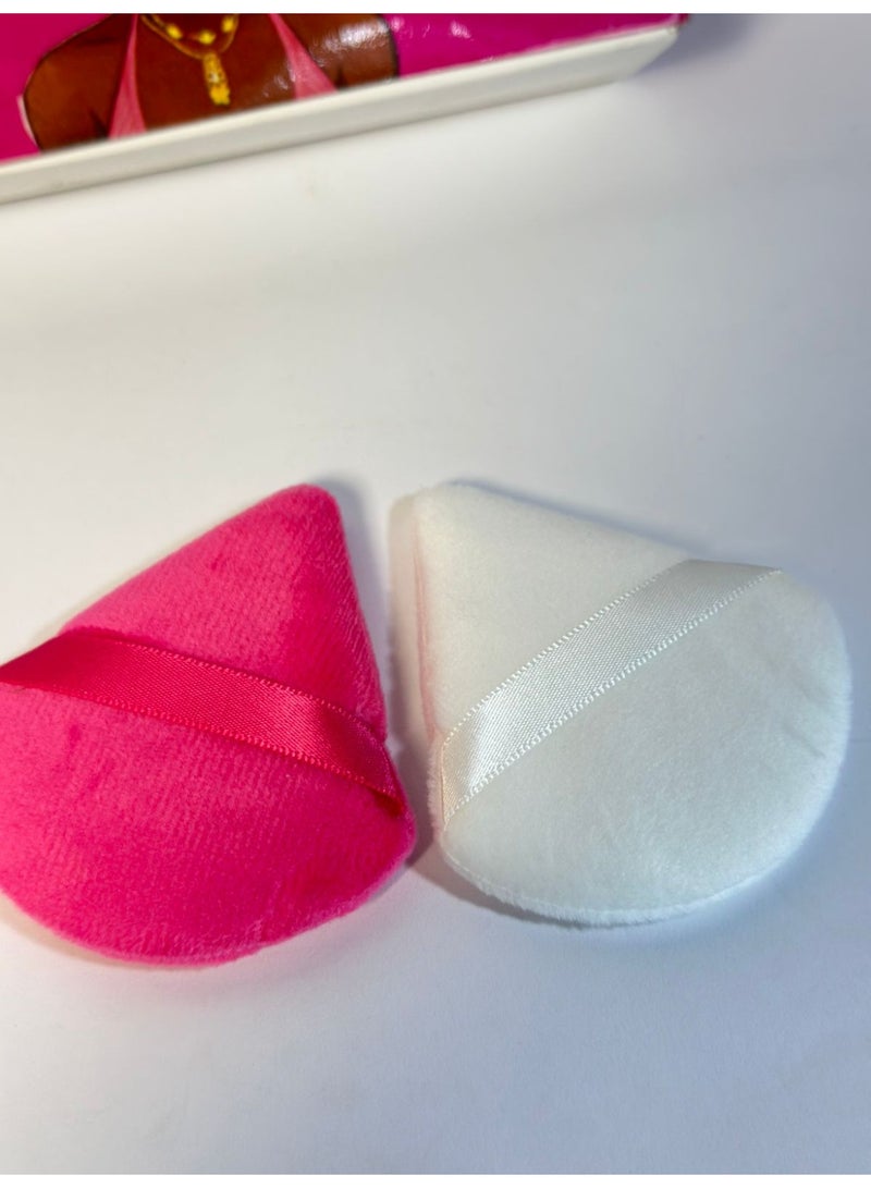 Makeup sponge for powder, foundation, blush, and face makeup -2 pieces, multi-colored - Image 4