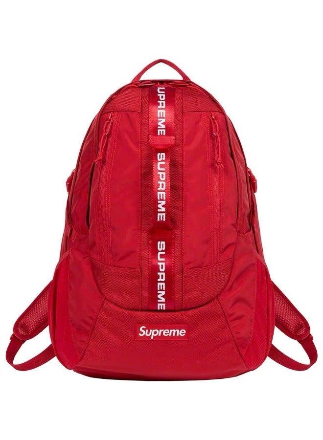Supreme Backpack with Horizontal Strip Logo, Unisex School Backpack - Image 1