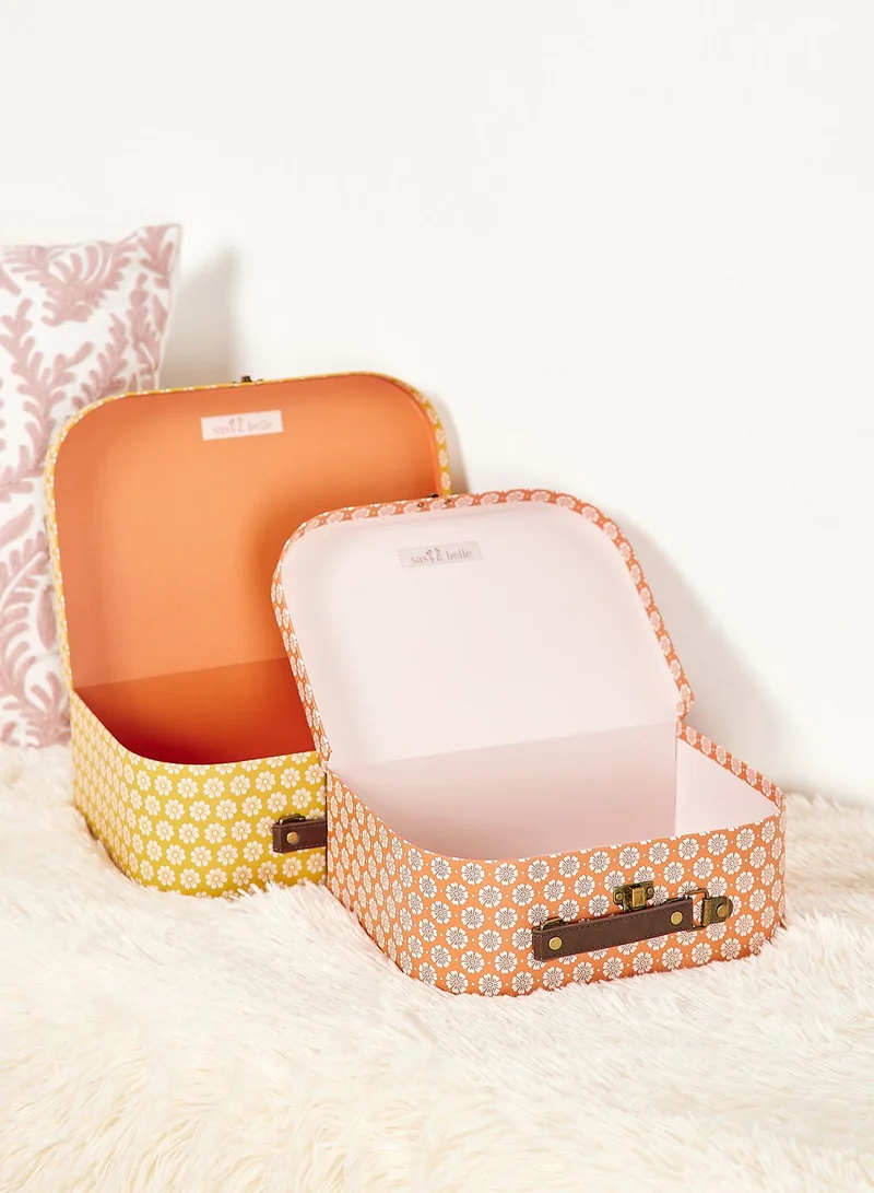 Sass & Belle Set Of 2 Global Craft Suitcase