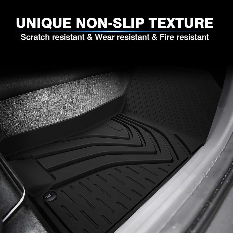 KUST Custom Fit All Weather Floor Mats for 2021-2024 KIA K5 and 2020-2024 Hyundai Sonata - Image 3