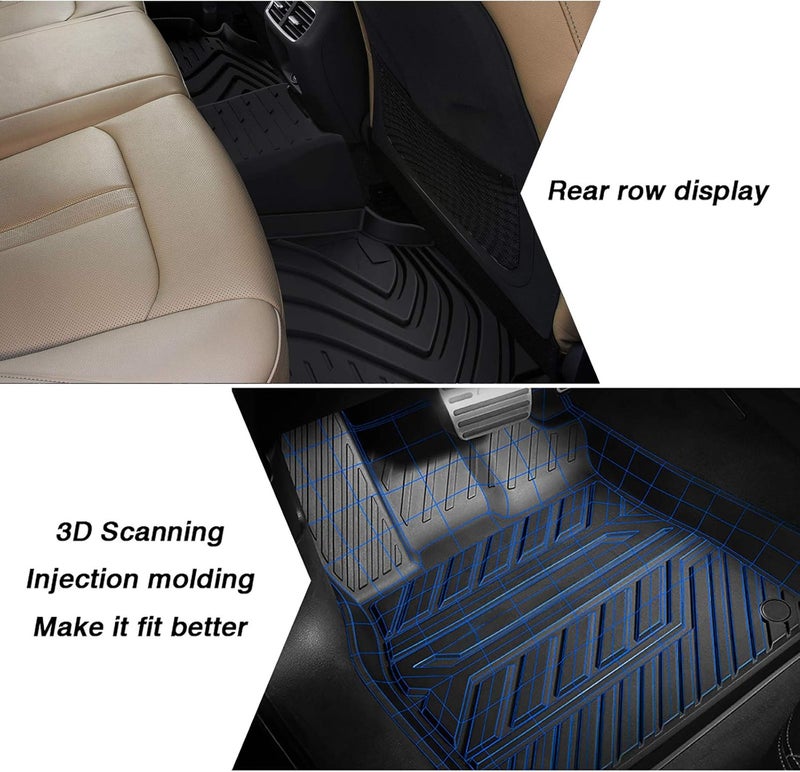 KUST Custom Fit All Weather Floor Mats for 2021-2024 KIA K5 and 2020-2024 Hyundai Sonata - Image 5