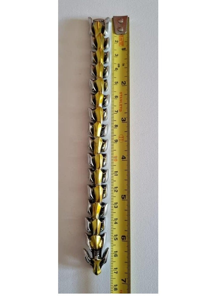 أوزيغالور سلسلة أساور التنين من الفضة والذهب، سوار التنين للرجال - Image 3