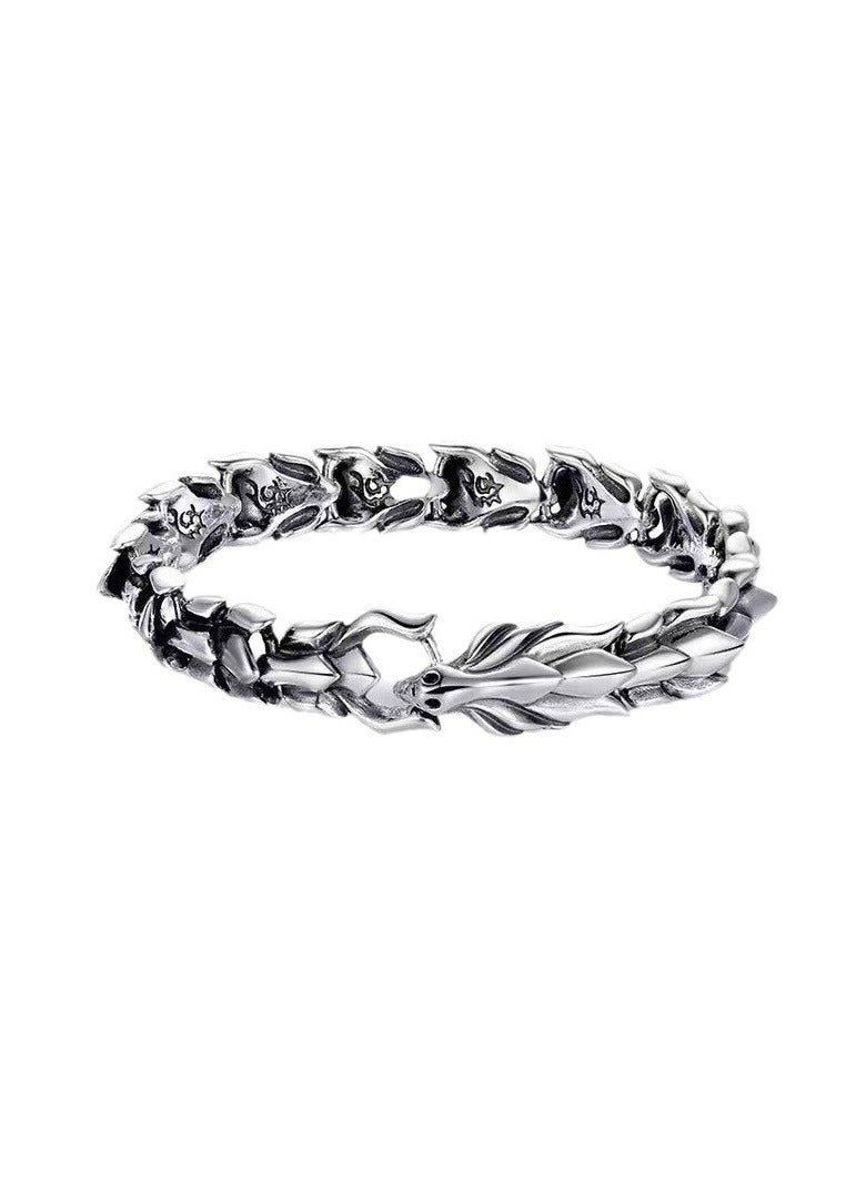 أوزيغالور سلسلة أساور التنين من الفضة والذهب، سوار التنين للرجال - Image 5