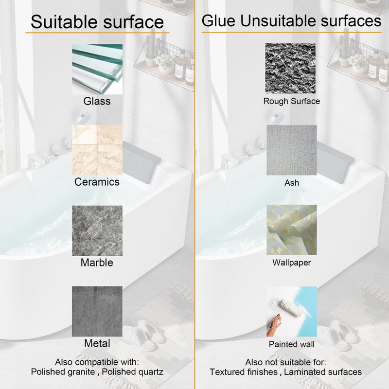 Mofason Silicone Shower Splash Guard, Clear Bathtub Corner Splash Guard, Bathroom Shower Water Guard with Adhesive for Fixing, Can Be Used in Washbasin, Tubs, Sinks Etc - 2Pack - Image 5