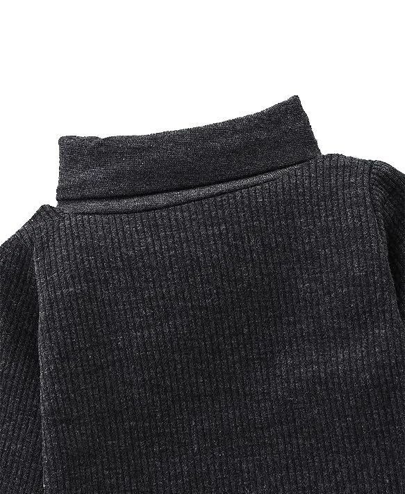 U Care UCARE Kids Boys & Girl's Full Sleeves High Neck Thermal Top | Thermal Vest for Girls & Boys (in, Age, 3 Years, 4 Years, Regular, Dark Gray) - Image 3