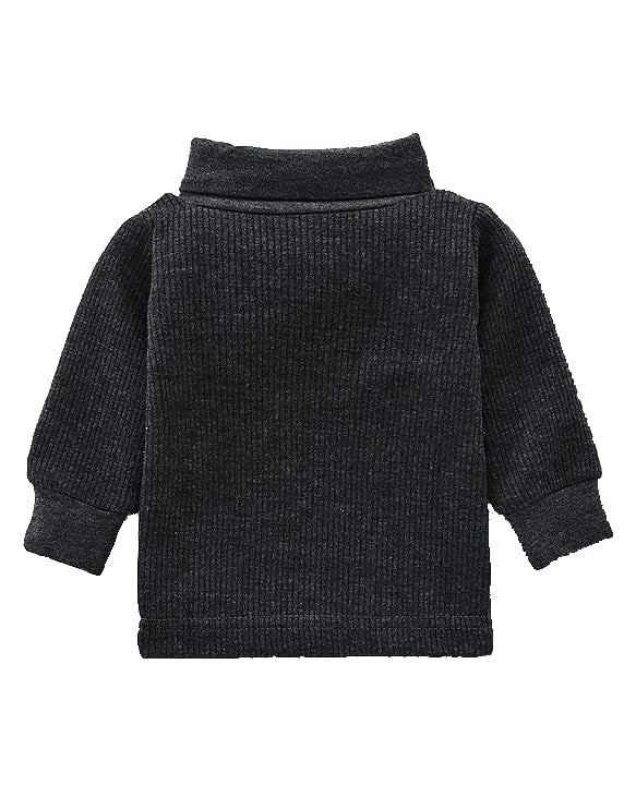 U Care UCARE Kids Boys & Girl's Full Sleeves High Neck Thermal Top | Thermal Vest for Girls & Boys (in, Age, 3 Years, 4 Years, Regular, Dark Gray) - Image 2