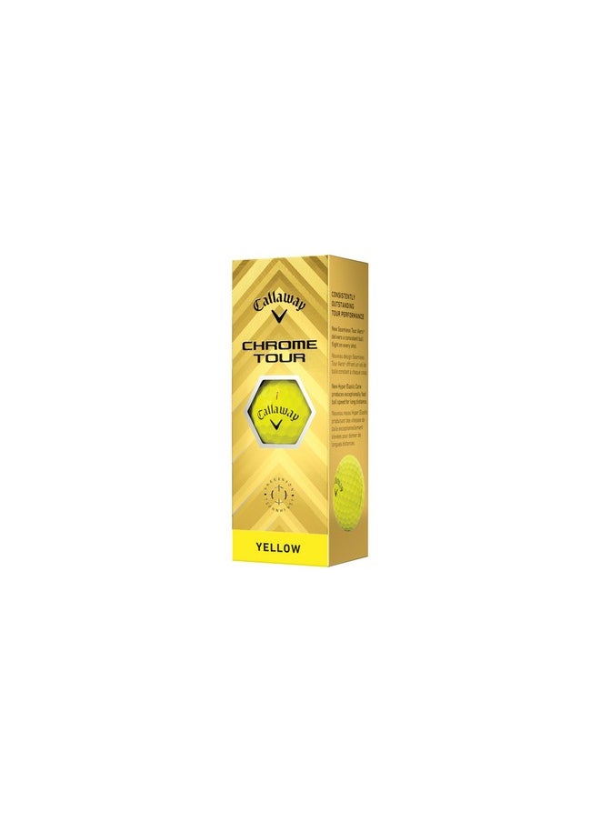Callaway - Golf Chrome Tour Golf Balls (Standard, Yellow) - Image 1