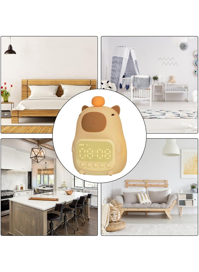 ساعة منبه على شكل كابيبارا مع ضوء ليلي - Image 4