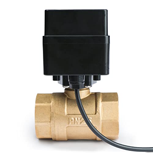 U.S. Solid Motorized Ball Valve- 1" Brass Ball Valve with Standard Port, 9-36V AC/DC, 2 Wire Auto Return Setup, Normally Open (N/O) - Image 3
