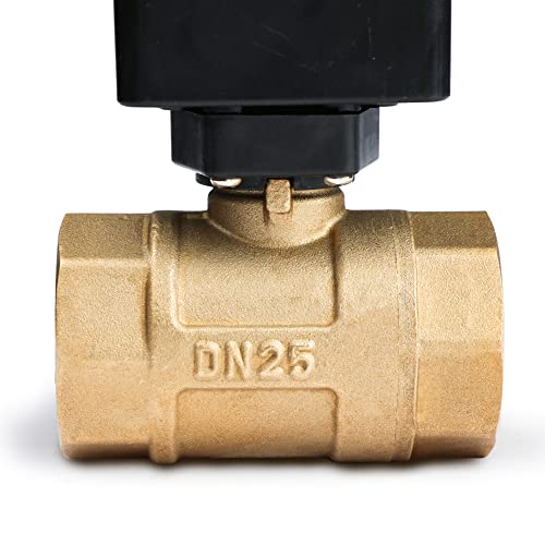 U.S. Solid Motorized Ball Valve- 1" Brass Ball Valve with Standard Port, 9-36V AC/DC, 2 Wire Auto Return Setup, Normally Open (N/O) - Image 5