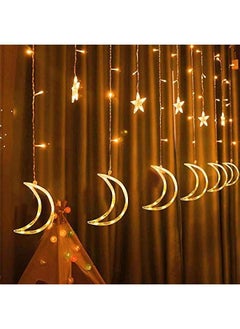 Arabest Ramadan Star and Moon String Lights with Remote - 138 LED Warm White Fairy Lights for Bedroom, Wall, Wedding, Party Decor.  - Image 4