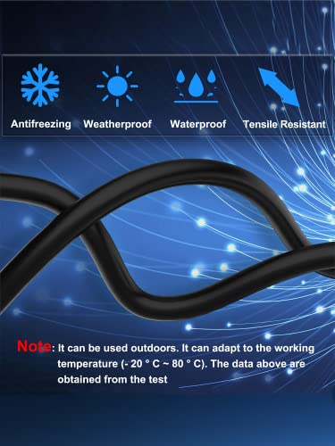 Dacrown Cat 8 Ethernet Cable 6 ft 2 Pack Shielded, Indoor&Outdoor, Heavy Duty High Speed Direct Burial 26AWG Network Wire, 40Gbps 2000Mhz SFTP Patch Cord, in Wall&Weatherproof RJ45 Cable for Router - Image 3