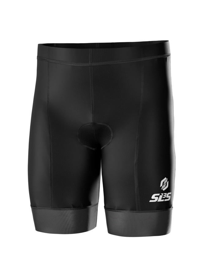 SLS3 Triathlon Shorts Mens - Padded Tri Shorts Mens Triathlon Shorts - Swim Bike Triathalon Shorts with Pocket, Jet Black, S - Image 1
