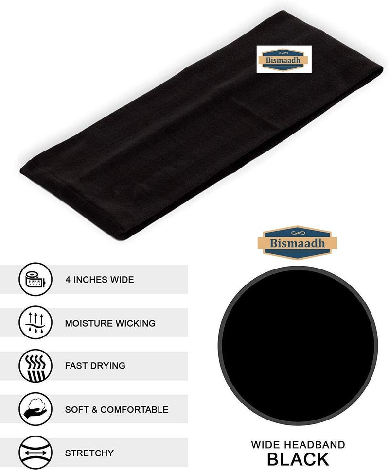 BISMAADH Workout Headband for Men and Women Wide, Moisture Wicking and Non-Slip Exercise - Image 3