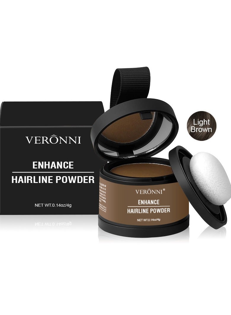 VERONNI Enhance Hairline Powder, Hairbear Hair Filler,Hairline Shadow Powder,Hairline Powder Instantly Conceals,Instant Volume&scalp Coverage for Thinning Hair,Fast & Full Care, 100% Water Sweat Resistant - Image 1