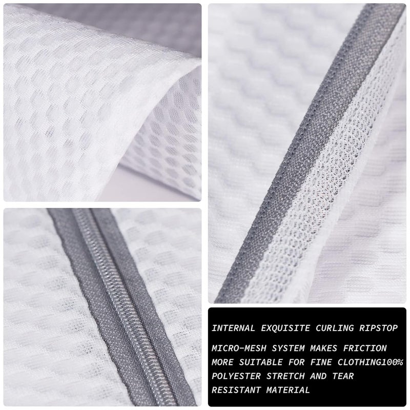 SUERIV Extra Large Honeycomb Mesh Laundry Bag125Gsm Net Fabric Durable And Reusable Delicate Wash BagTravel Organization Bag For LingerieClothesJeansBath TowelSock Set Of 42L2Xl White - Image 5