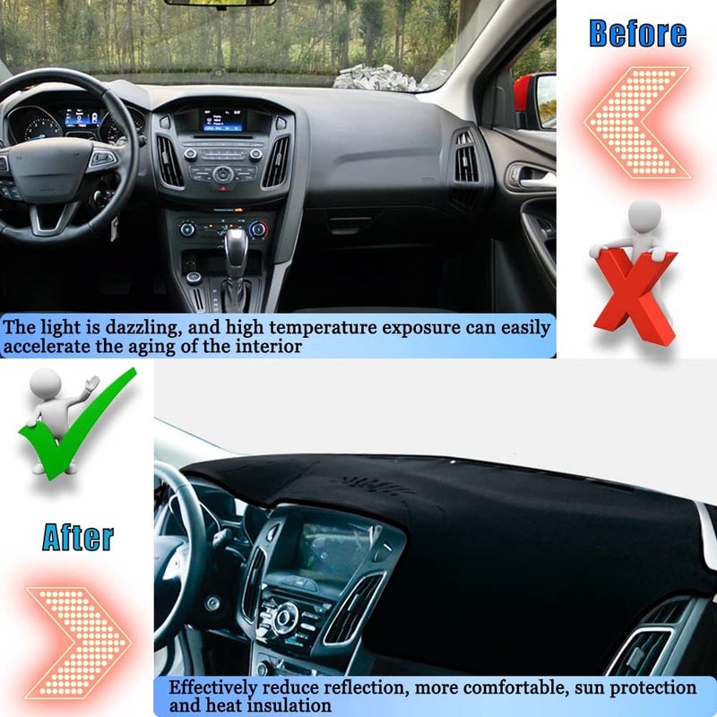 YOFAMO Dashboard Cover Mat for Ford Focus 2012-2018 (With Speaker) - Anti-Skid Protector - Image 4