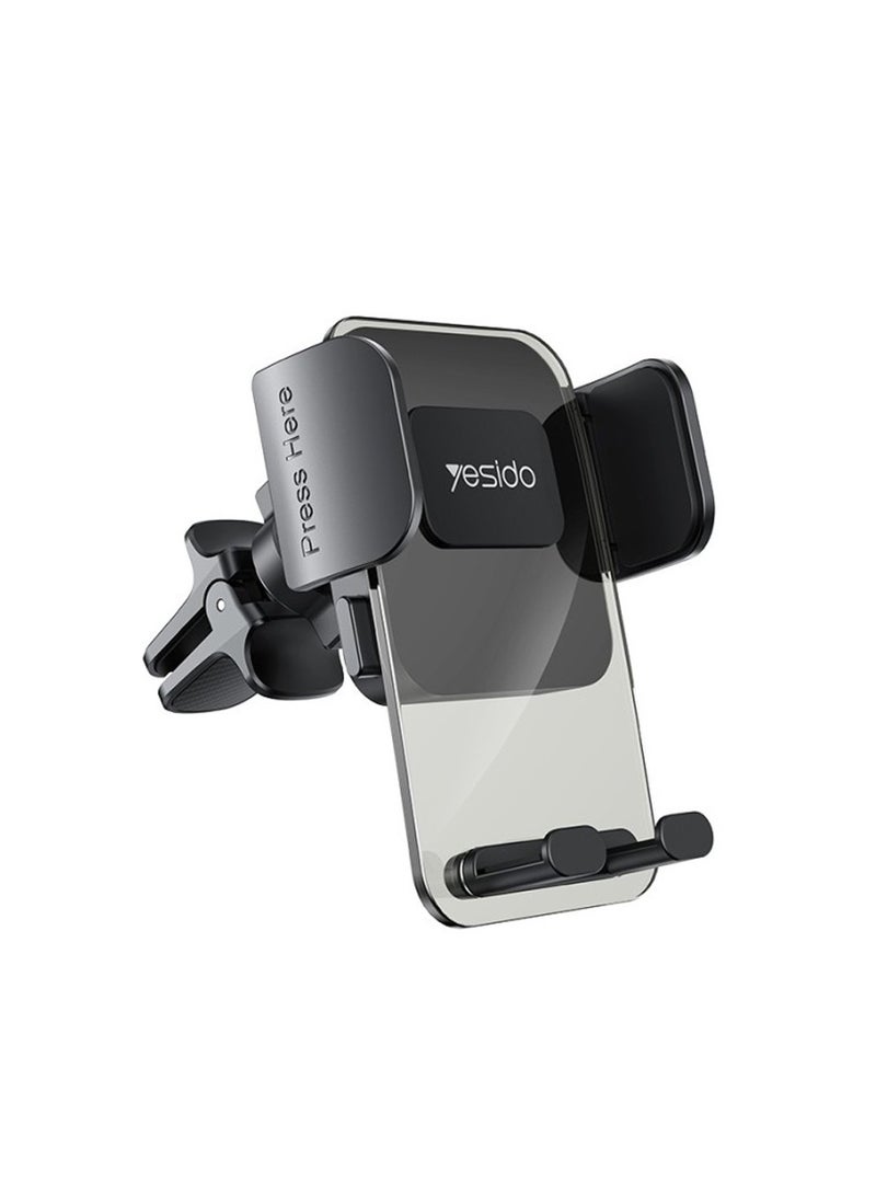 Yesido C163 Hot Air Vent Phone Holder Transparent Air Vent Mobile Phone Holder Black - Image 1