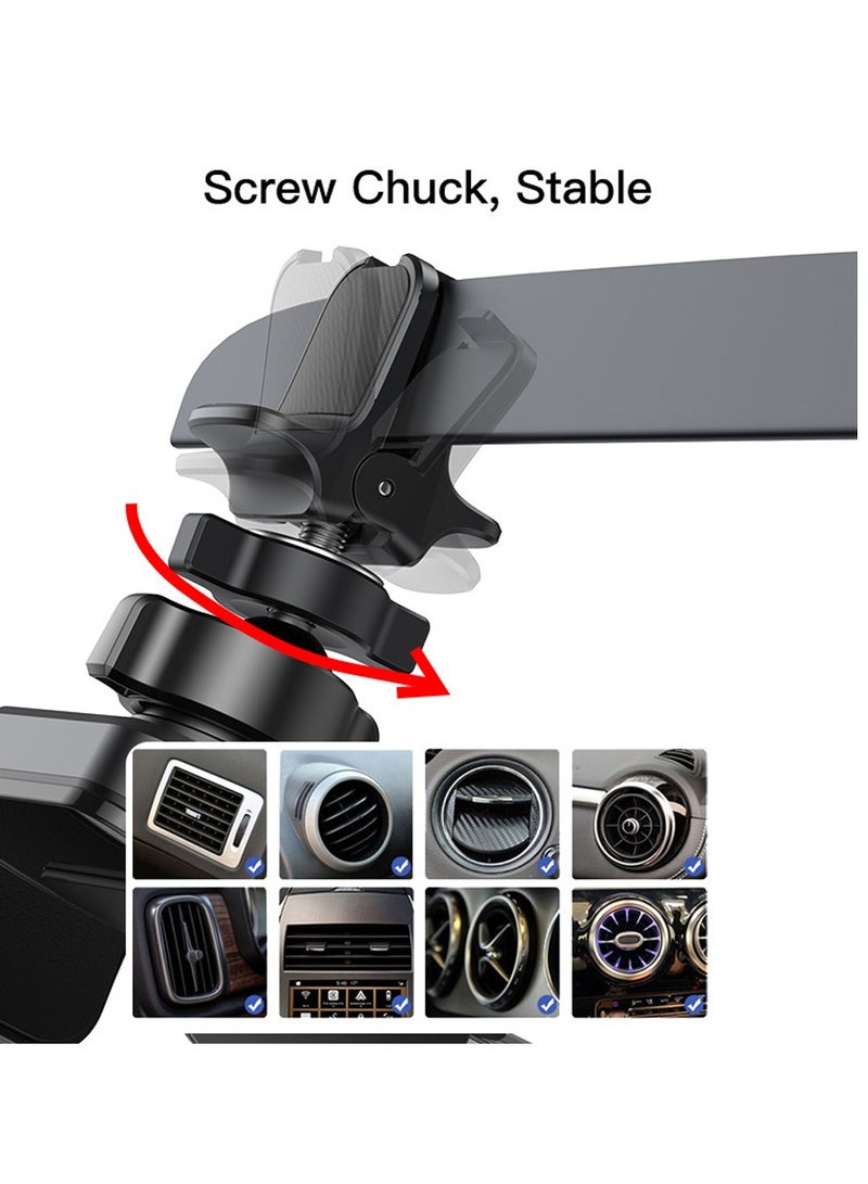 Yesido C163 Hot Air Vent Phone Holder Transparent Air Vent Mobile Phone Holder Black - Image 4