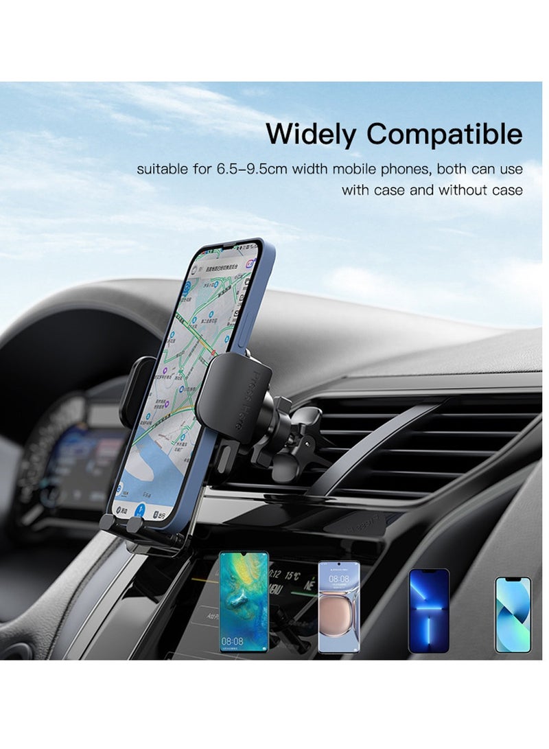 Yesido C163 Hot Air Vent Phone Holder Transparent Air Vent Mobile Phone Holder Black - Image 5