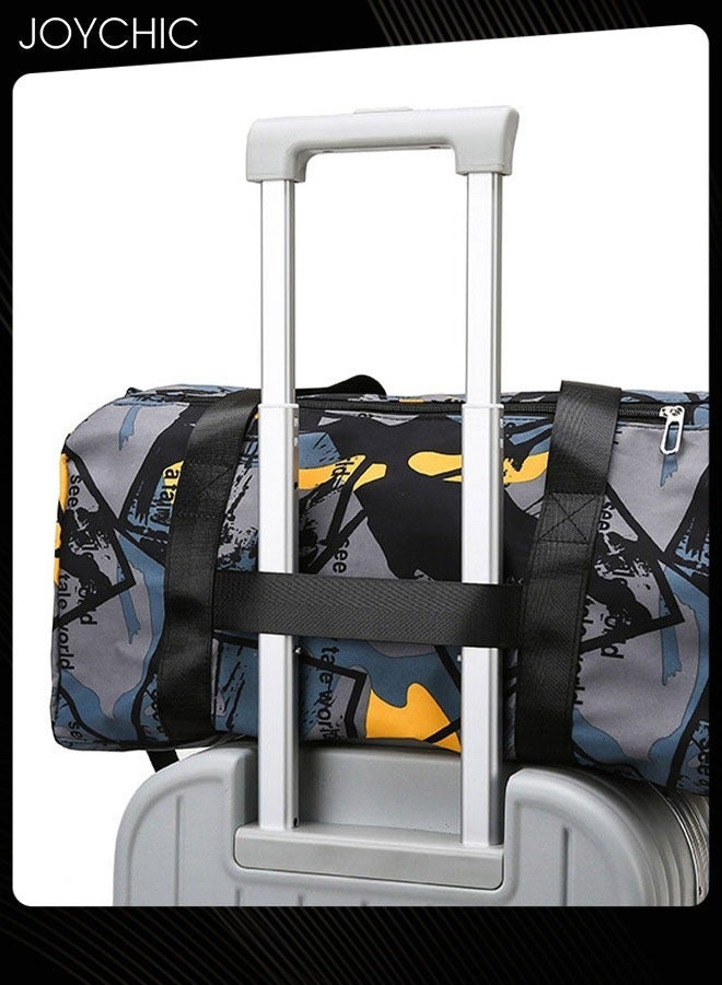 Joychic Colorful Fashionable Women Men Travel Duffel Bag Large Capacity  Gym Sport Tote Bag with Dry and Wet Pocket & Shoes Compartment for Yoga Fitness Multicolour - Image 4