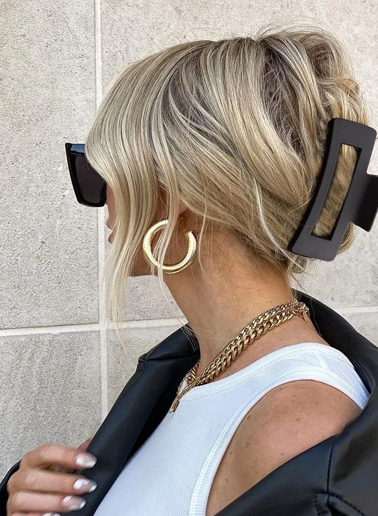 ORiTi Hair Claw Clips 4 PCS, Hair Clips for Thick Hair Acrylic Rectangular Jaw Clips Big Hair Clips Gifts for Women Girls - Image 4