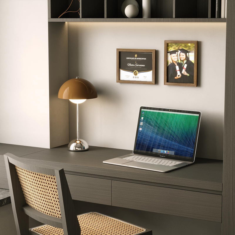 KINLINK 8.5x11 Picture Frames Rustic Brown  Diploma Frames with Acrylic Plexiglass for Pictures  Certificate Degree Document Frame Tabletop and Wall Mounting Display  1 Pack - Image 5