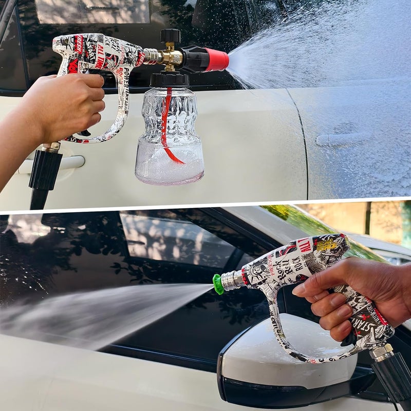 BEAR FORCE Pressure Washer Spray Gun M22-ID14mm &1/4"Quick Connector Snow Foam Lance 1L Set for Bosch,for Nilfisk, for STIHL, for Gerni Pressure Washer, CarWash, Car Cleaning, Car Care Detailing - Image 3