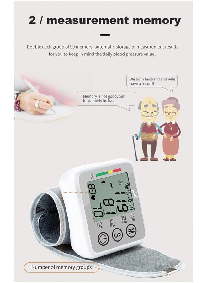 JZIKI wrist-type electronic blood pressure monitor without voice broadcast