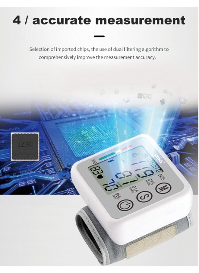 JZIKI wrist-type electronic blood pressure monitor without voice broadcast