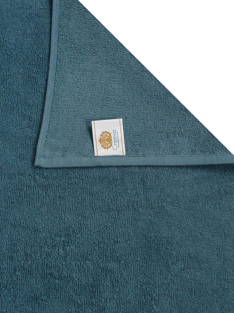 CREEVA Stormy Sea Solid Beach Towel – Deep Grey Blue, 105 x 180 cm - Image 3