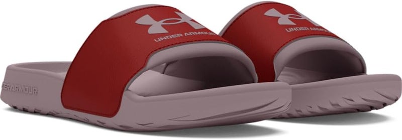 UNDER ARMOUR صندل أندر أرمور للرجال إغنايت سليك سلايد - رمادي تيترا/برتقالي أرضي/أسود - Image 2