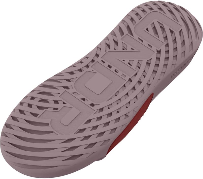 UNDER ARMOUR صندل أندر أرمور للرجال إغنايت سليك سلايد - رمادي تيترا/برتقالي أرضي/أسود - Image 3