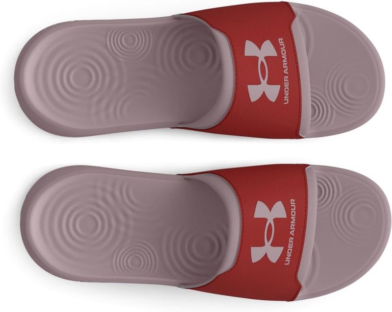 UNDER ARMOUR صندل أندر أرمور للرجال إغنايت سليك سلايد - رمادي تيترا/برتقالي أرضي/أسود - Image 4