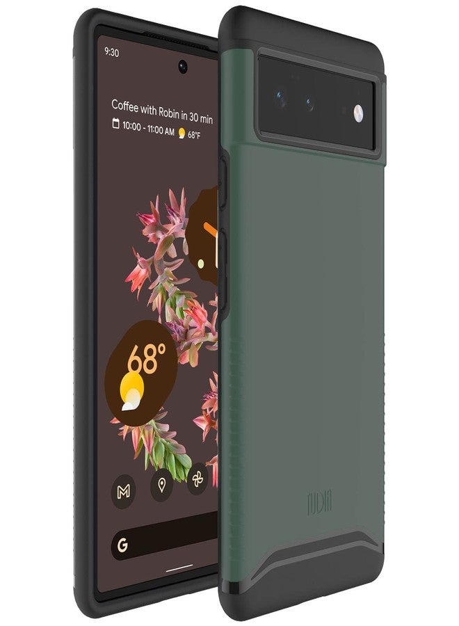 توديا جراب TUDIA DualShield مصمم خصيصًا لهاتف Google Pixel 6 (2021)، [دمج] جراب متين مزدوج الطبقات مقاوم للصدمات، بمواصفات عسكرية، نحيف، شديد التحمل، لحماية هاتف Pixel 6 - أخضر غامق - Image 1